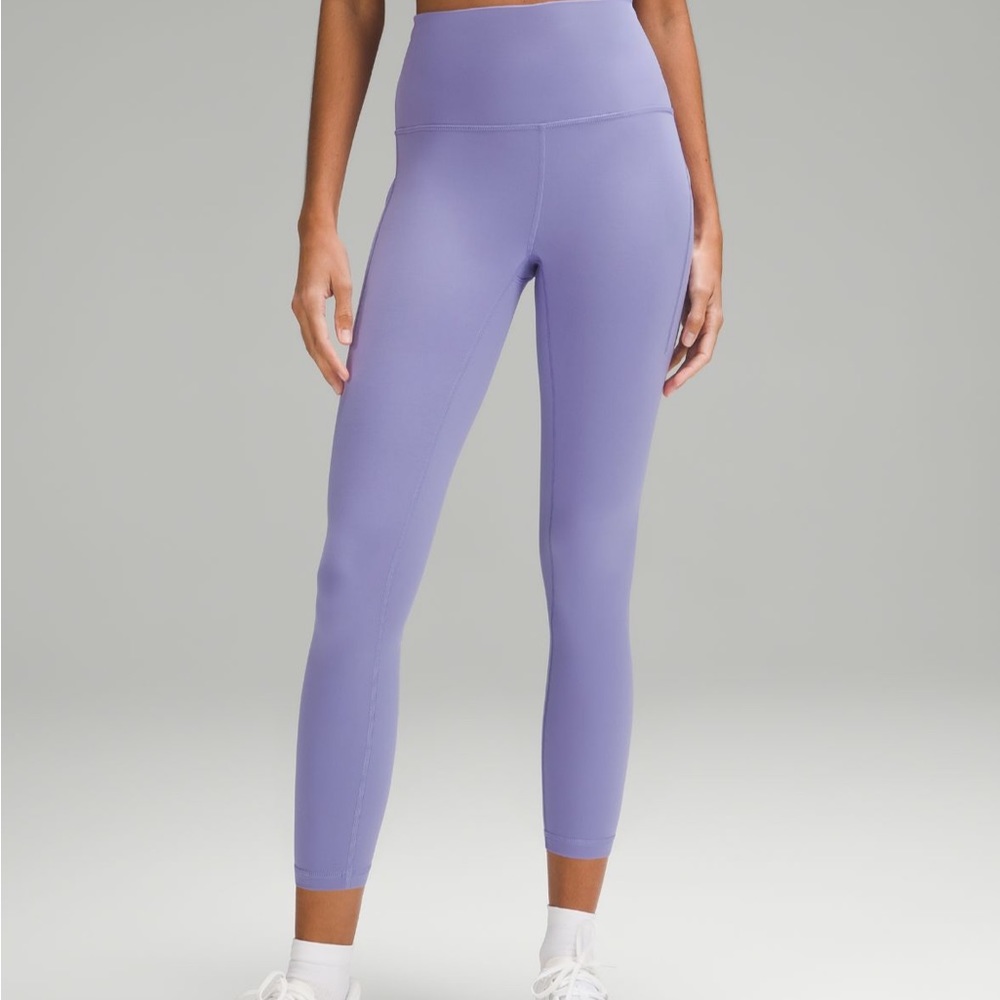 NWT Lululemon Wunder Train High Rise tight w/ Pockets 25” size 10 Dark Lavender